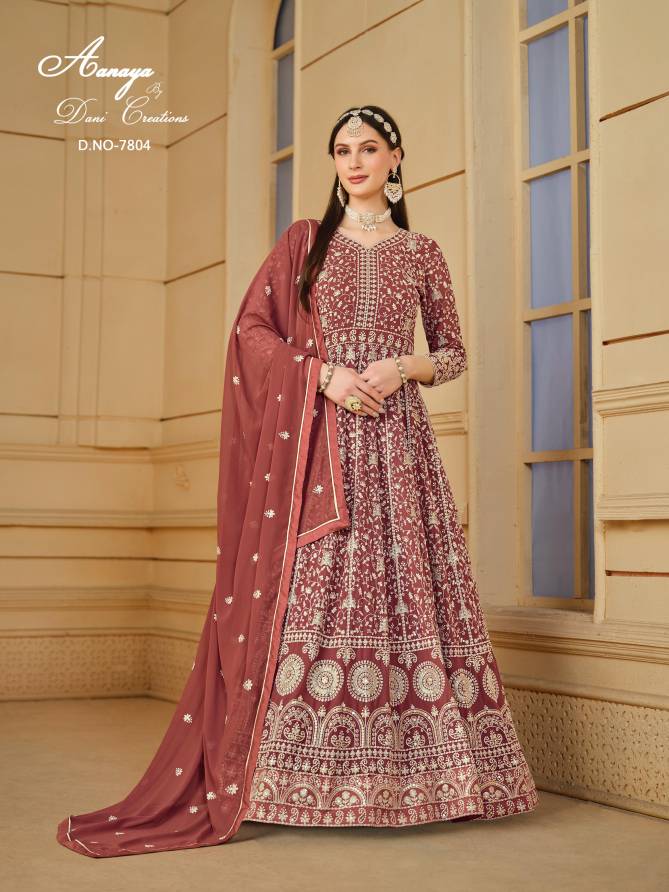 Aanaya Vol 178 Series 7800 Georgette Wedding Wear Gown With Dupatta Wholesale Market In Surat
